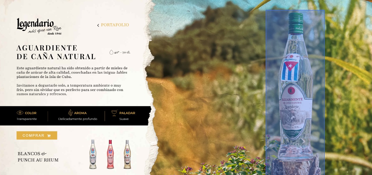 Aguardiente de Caña Natural - Ron Legendario